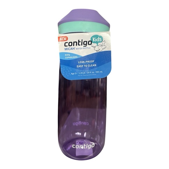Contigo 2pk Kid's 20 oz. Micah Water Bottle Simple Lid Amethyst Jade Wide Mouth - Picture 1 of 5
